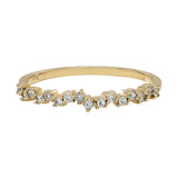 10k Solid Gold CZ ZigZag Ring - Yellow Gold / 5 - Rings - Ofina