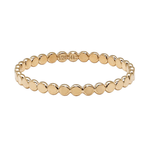 Thin Flat Beaded Ring - 5 - Rings - Ofina