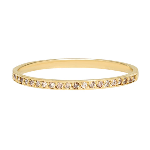 SALE - 14k Solid Gold Diamond Pave Ring - Yellow Gold / 6 - Rings - Ofina
