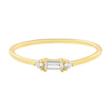 CZ Baguette Deco Ring - 5 - Rings - Ofina