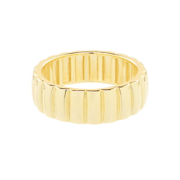 Thick Ribbed Ring - 6 - Rings - Ofina