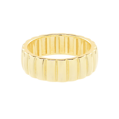 Thick Ribbed Ring - 6 - Rings - Ofina