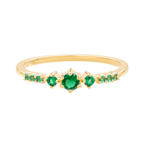10k Solid Emerald Green Ring - 5 - Rings - Ofina