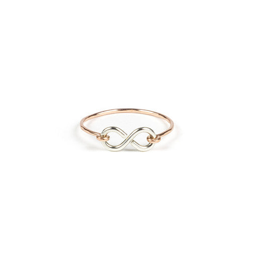 Infinity Ring - Silver Infinity l Rosegold Band / 4 - Rings - Ofina