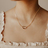 Curb Chain Carabiner Necklace - - Necklaces - Ofina