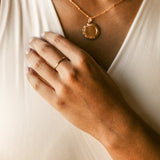 Thin Flat Beaded Ring - - Rings - Ofina