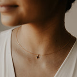 Black CZ Star Necklace - - Necklaces - Ofina
