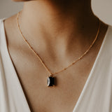 Black Emerald Necklace - - Necklaces - Ofina