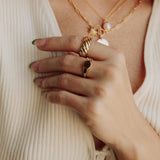 Bold Swirl Ring - - Rings - Ofina