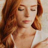 Tiny Diamond Cut Circle Necklace - - Necklaces - Ofina