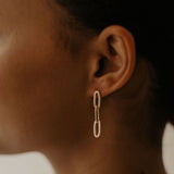 Thick Triple Paperclip Studs - - Earrings - Ofina