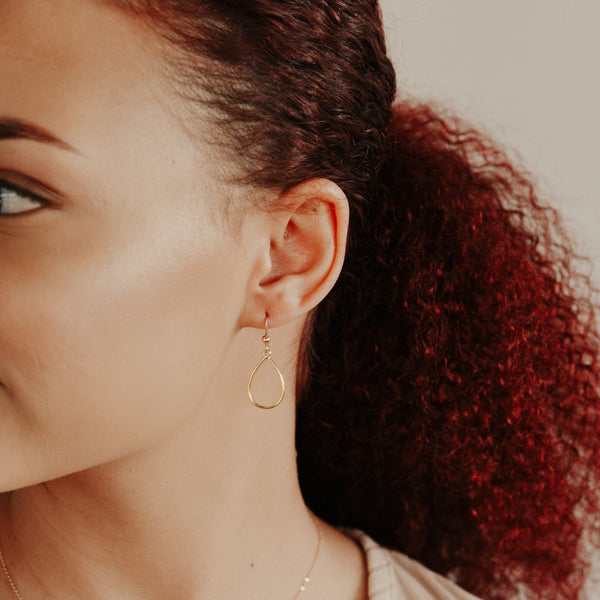 Teardrop Outline Earrings - - Earrings - Ofina