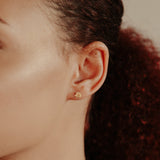 10k Solid Gold Seashell Studs - - Earrings - Ofina