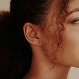 10k Solid Gold Palm Tree Studs - - Earrings - Ofina