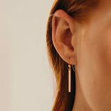 Thin Bar Earrings - - Earrings - Ofina