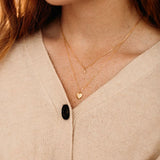 SALE - Tiny CZ Star Heart Necklace - - Necklaces - Ofina