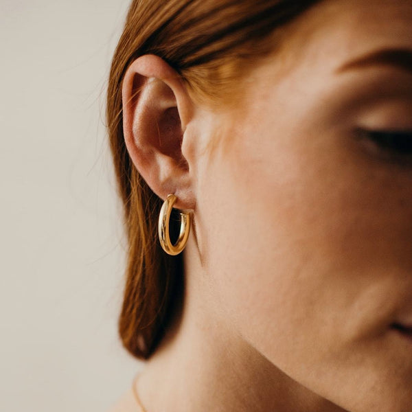 SALE - Thick Vermeil Hoops - - Earrings - Ofina