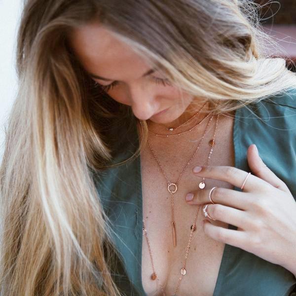 SALE - Multi Discs Long Necklace - - Necklaces - Ofina