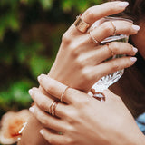 Hammered Cigar Band Ring - - Rings - Ofina