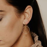 Hoop Dangle Chain Earrings - - Earrings - Ofina