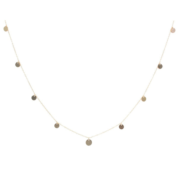 SALE - Multi Discs Long Necklace - Gold - Necklaces - Ofina