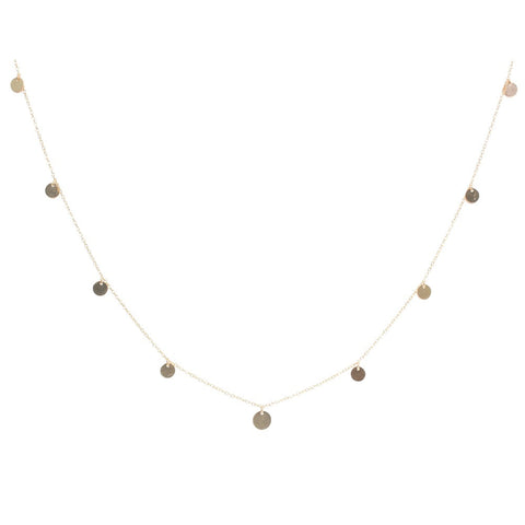 SALE - Multi Discs Long Necklace - Gold - Necklaces - Ofina
