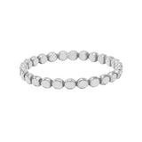 SALE-Beaded Stacking Ring - Flat / Silver / 4 - Rings - Ofina