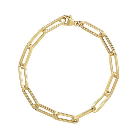 Thick Paperclip Bracelet - 7" - Bracelets - Ofina