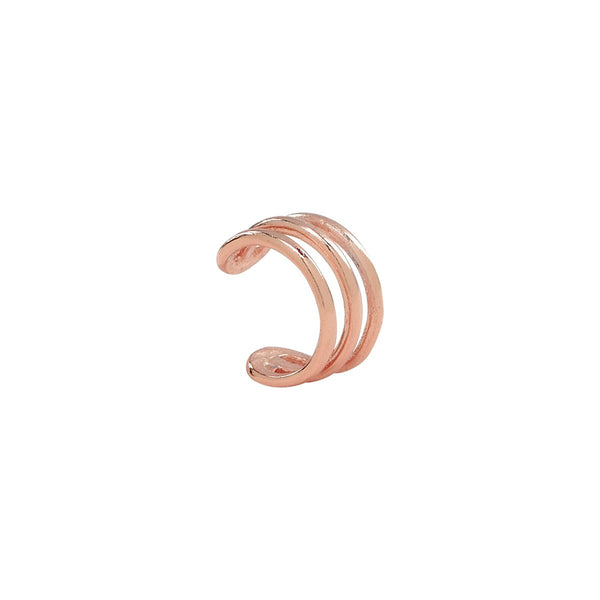 Triple Line Ear Cuff - Rosegold - Earrings - Ofina