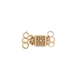 Ornate Square No Tangle Clasp - Gold / Triple - Necklaces - Ofina