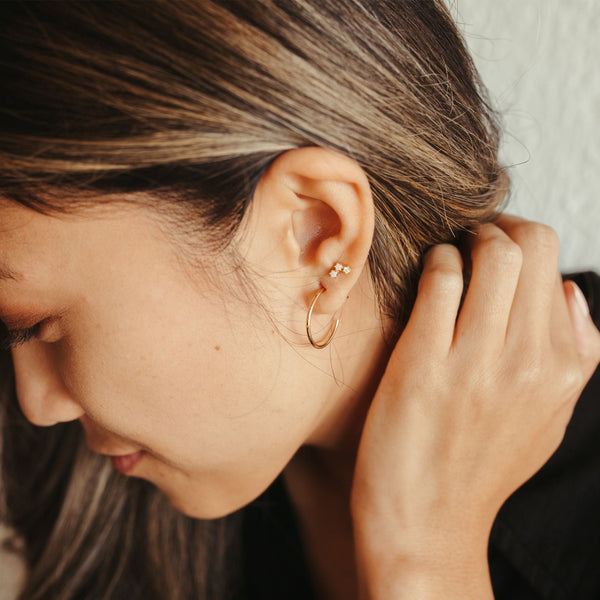 SALE - Thin Hoop Earrings - - Earrings - Ofina