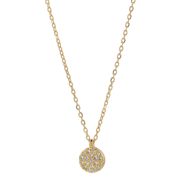 Round Multi CZ Necklace - Gold / 8mm - Necklaces - Ofina