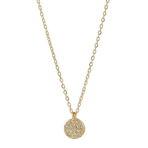 Round Multi CZ Necklace - Gold / 8mm - Necklaces - Ofina