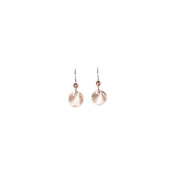 SALE - Brushed Disc Earrings - Rosegold / Small - Earrings - Ofina