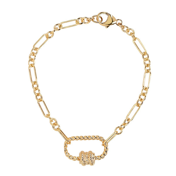 Elongated Oval Link Carabiner Bracelet - - Bracelets - Ofina