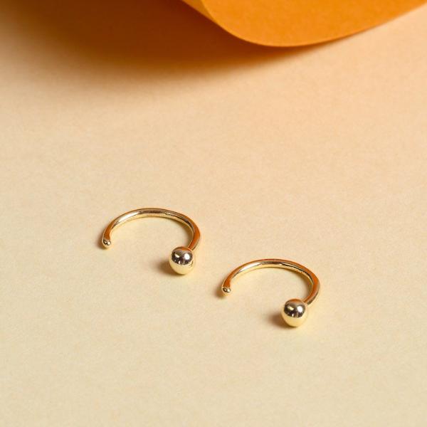 Ball Open Huggies - - Earrings - Ofina