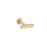 14k Bar Flat Back Earring - - Earrings - Ofina