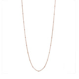 14k Solid Gold Ball Chain Necklace - Rose Gold / 16" - Necklaces - Ofina