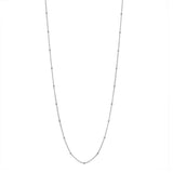 14k Solid Gold Ball Chain Necklace - White Gold / 16" - Necklaces - Ofina
