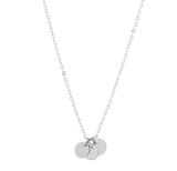 Tiny Triple Disc Choker Necklace - Silver - Necklaces - Ofina