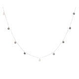 SALE - Multi Discs Long Necklace - Silver - Necklaces - Ofina