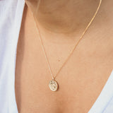 Evil Eye Coin Necklace - - Necklaces - Ofina