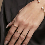 SALE - CZ Duo Marquise / Dot Ring - - Rings - Ofina