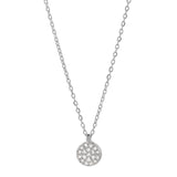 Round Multi CZ Necklace - Silver / 8mm - Necklaces - Ofina