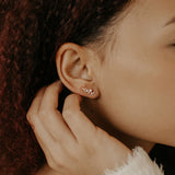 Multi Round CZ Crawler - - Earrings - Ofina