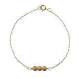 SALE - Triple Stardust Ball Bracelet - Gold - Bracelets - Ofina