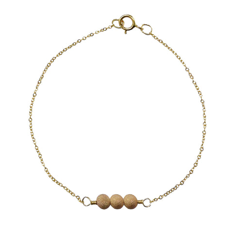SALE - Triple Stardust Ball Bracelet - Gold - Bracelets - Ofina