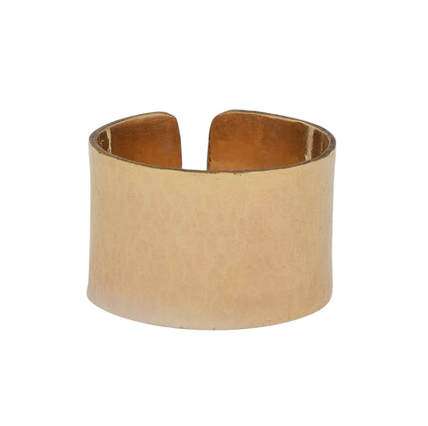 Hammered Cigar Band Ring - Gold / 5 - Rings - Ofina