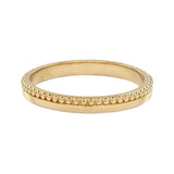 10k Solid Gold Double Textured Ring - - Rings - Ofina