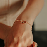 Curb Chain Carabiner Bracelet - - Bracelets - Ofina